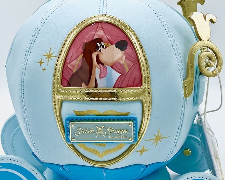 Loungefly Stitch Shoppe Cinderella Carriage Crossbody Figural Bag Enamel Logo
