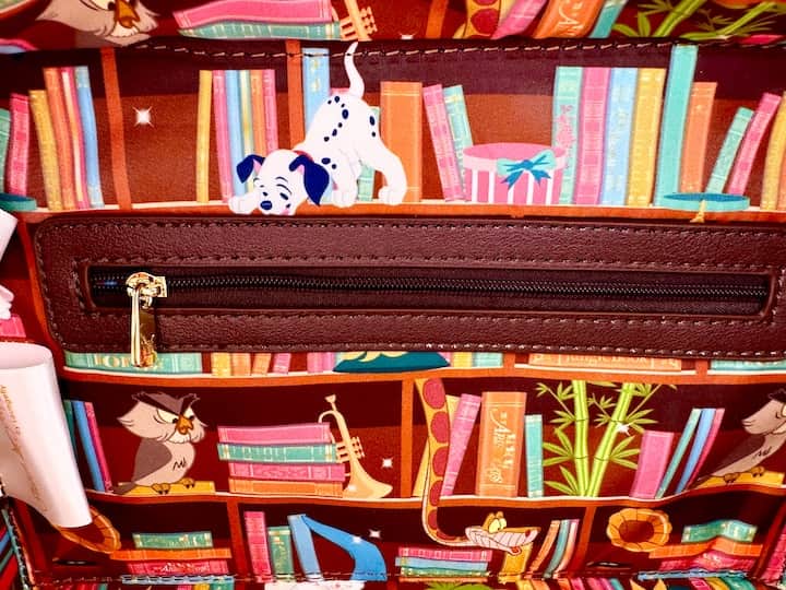 Loungefly Stitch Shoppe Classic Disney Books Volume 2 Crossbody Bag Inside Zip Pocket