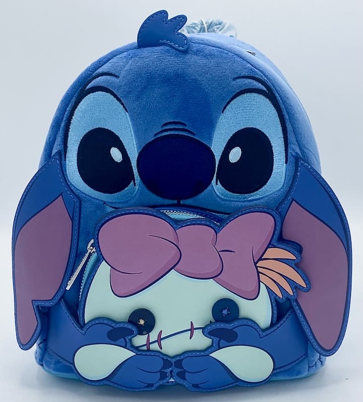 Loungefly Stitch and Scrump Buddy Mini Backpack SDCC Disney Bag Front Full View