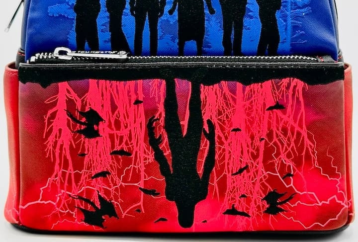 Loungefly Stranger Things Mini Backpack Upside Down Shadows Bag Front Pocket