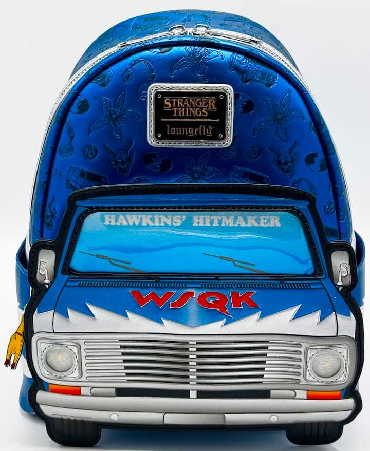 Loungefly Stranger Things WSQK Van Mini Backpack Light Up Bag Front Full View