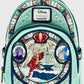Loungefly Sword in the Stone Stained Glass Mini Backpack Front Full View