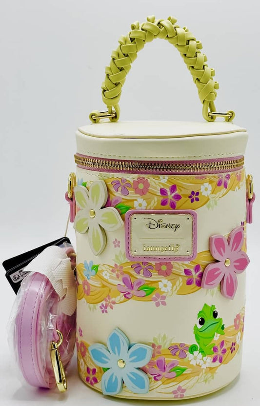 Loungefly Tangled Crossbody Disney Princess Rapunzel Hair Bag Front Full View