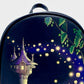 Loungefly Tangled Light Up Mini Backpack Disney Rapunzel Lantern Bag Front Tower
