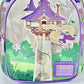 Loungefly Tangled Mini Backpack Rapunzel Swinging From the Tower Bag Front Character Applique Left