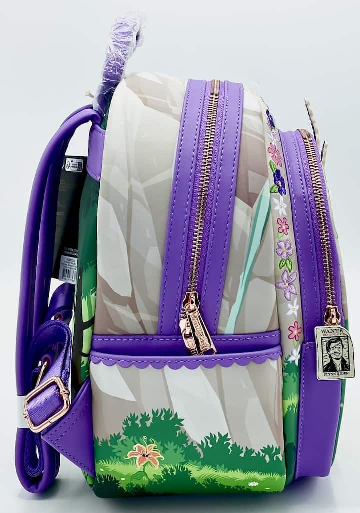 Loungefly Tangled Mini Backpack Rapunzel Swinging From the Tower Bag Right Side