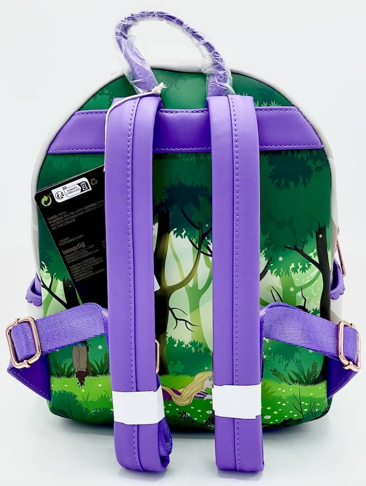 Loungefly Tangled Mini Backpack Rapunzel Swinging From the Tower Bag Straps