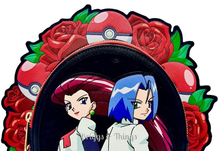 Loungefly Team Rocket Cameo Mini Backpack SDCC Pokemon Bag Front Top