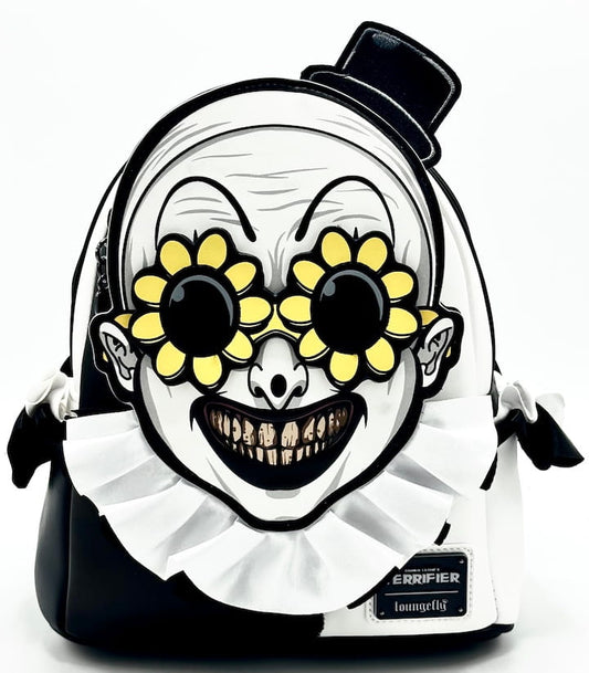 Loungefly Terrifier Art The Clown Mini Backpack Cosplay Glow Bag Front Full View