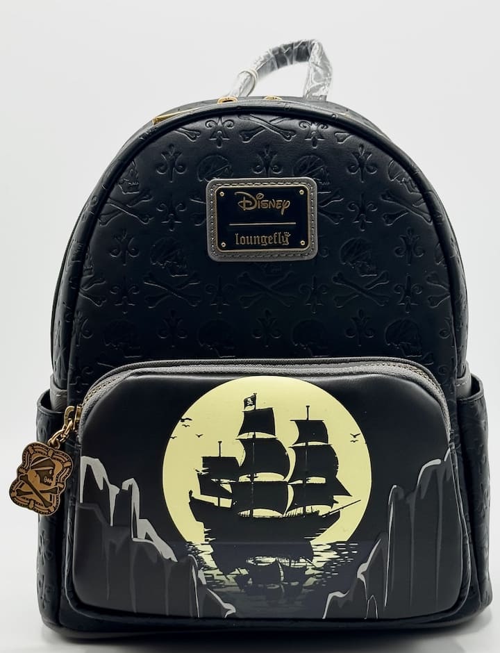Loungefly The Black Pearl Mini Backpack Pirates of the Caribbean Bag Front Full View