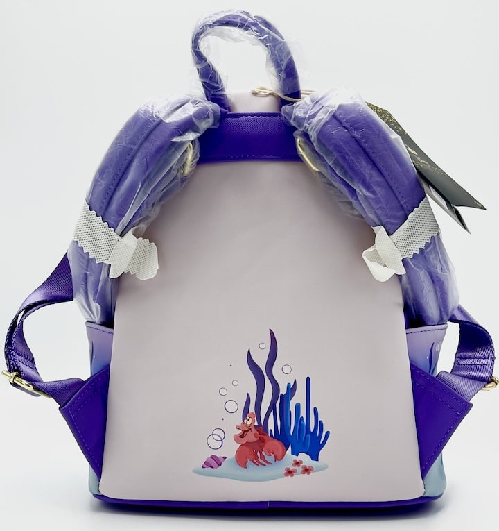 Loungefly The Little Mermaid Mini Backpack Ariel Under the Sea Bag Back