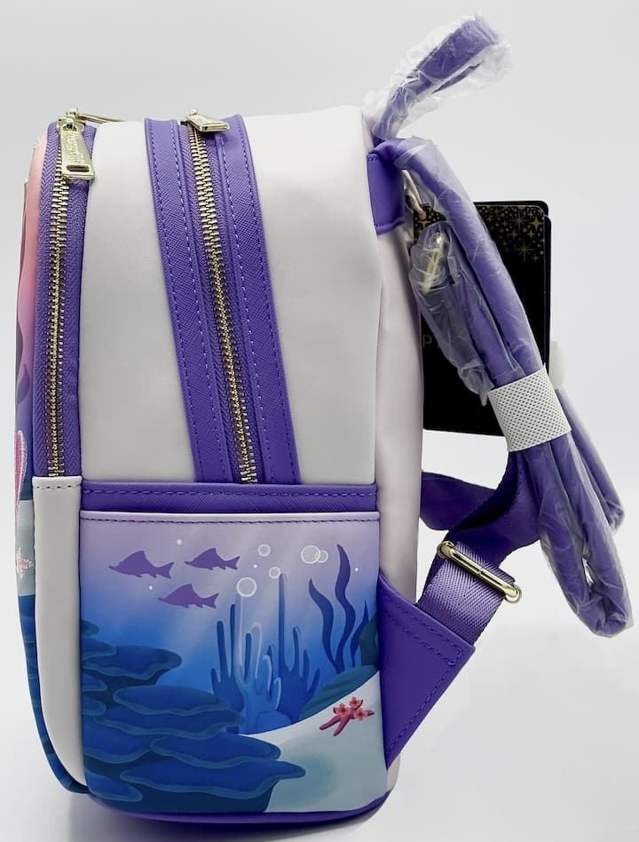 Loungefly The Little Mermaid Mini Backpack Ariel Under the Sea Bag Left Side