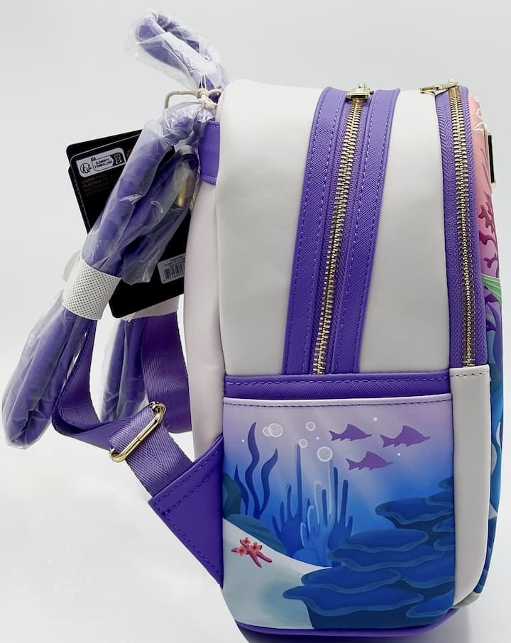 Loungefly The Little Mermaid Mini Backpack Ariel Under the Sea Bag Right Side