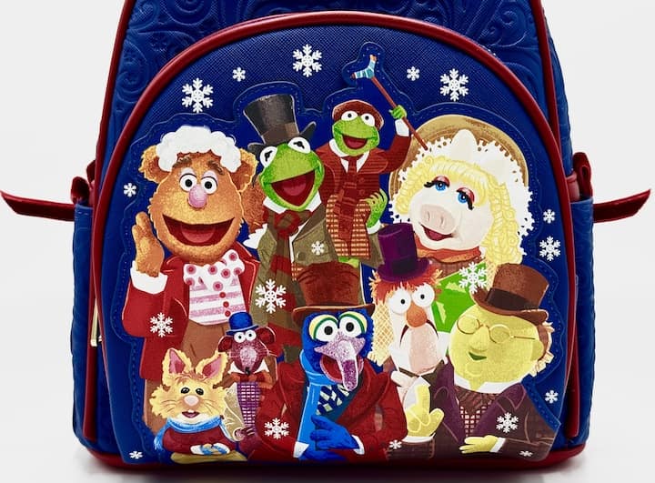 Loungefly The Muppet Christmas Carol Mini Backpack Disney Store Bag Front Pocket