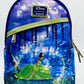Loungefly Tiana Light Up Mini Backpack Disney Glow In The Dark Bag Front Full View