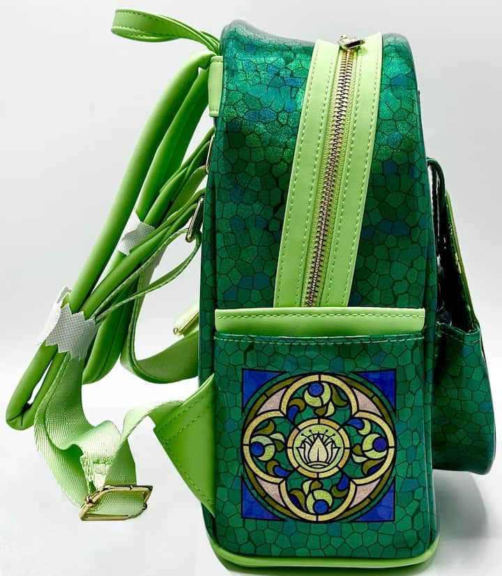 Loungefly Tiana Stained Glass Mini Backpack Disney Princess Bag Right Side