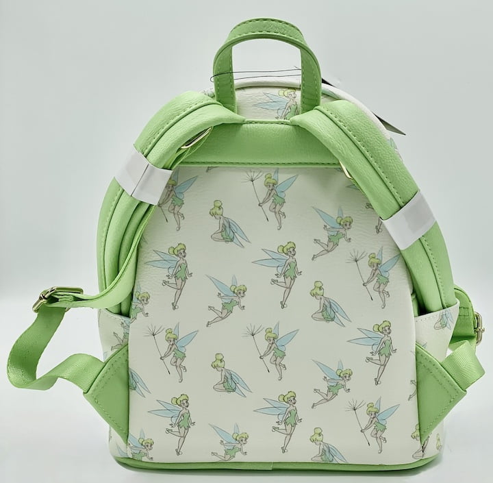 Loungefly Tinkerbell Green AOP Mini Backpack Disney Peter Pan Bag Back