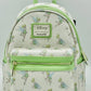Loungefly Tinkerbell Green AOP Mini Backpack Disney Peter Pan Bag Front Full View
