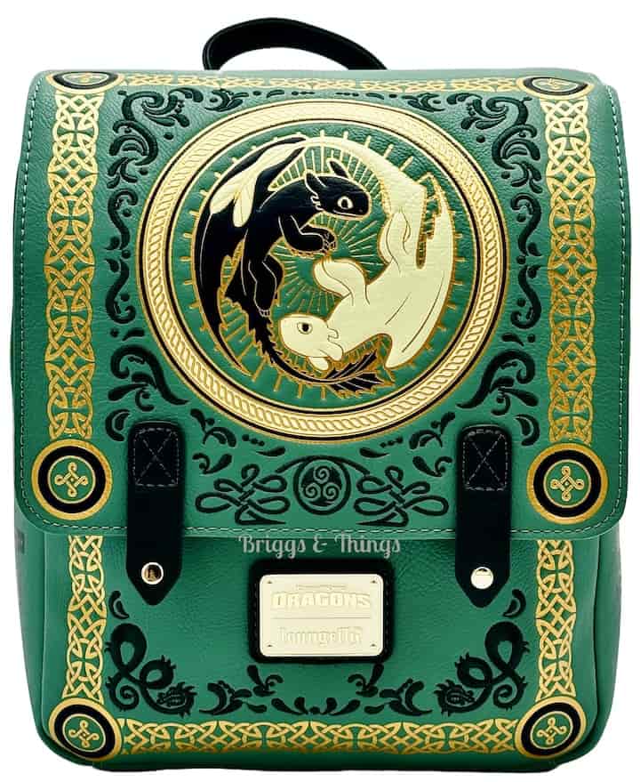 Loungefly Toothless & Light Fury Mini Backpack How To Train Your Dragon Bag Front Full View