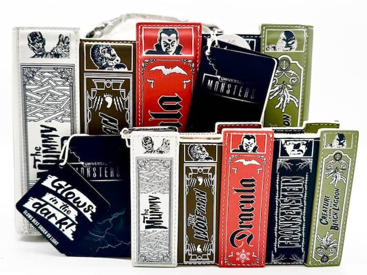 Loungefly Universal Monsters Books Collection Bag & Wallet Set Front Full View