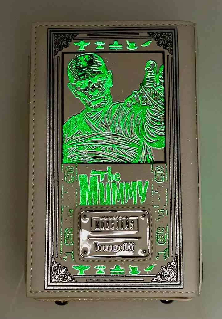 Loungefly Universal Monsters Books Collection Glow Crossbody Bag Glow In The Dark Effect Right Side