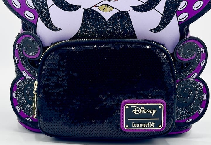 Loungefly Ursula Sequin Mini Backpack Disney Little Mermaid Bag Front Pocket