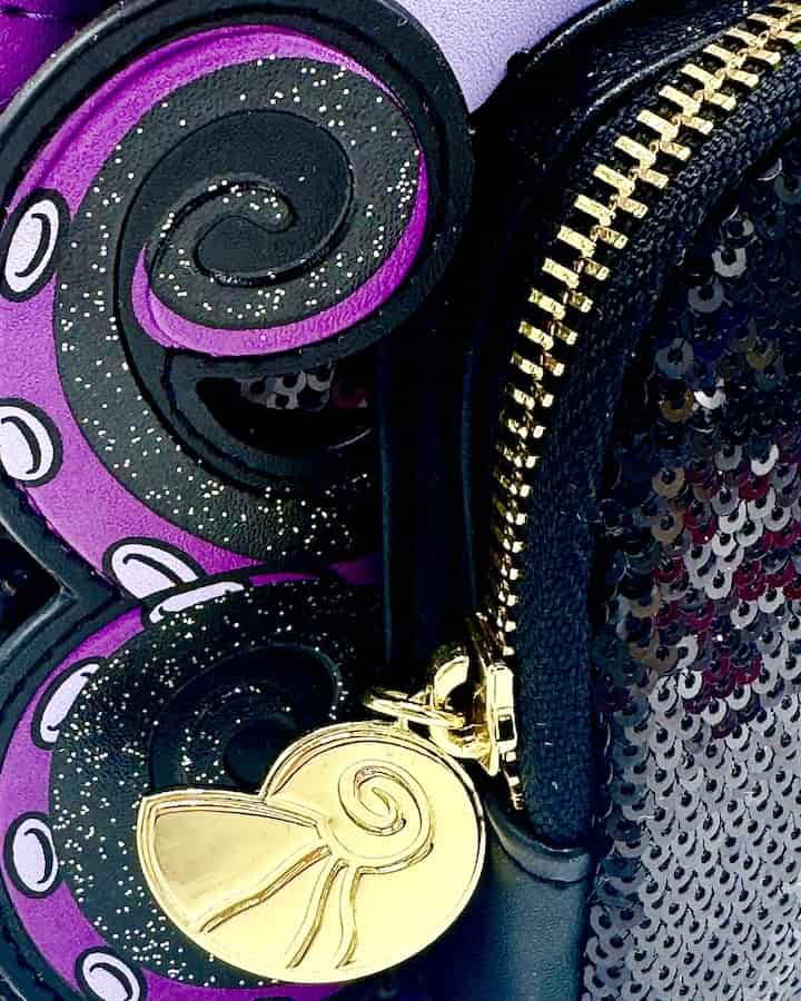 Loungefly Ursula Sequin Mini Backpack Disney Little Mermaid Bag Shell Keyring