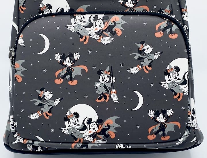 Loungefly Vampire Witch Mini Backpack Disney Mickey Minnie Mouse Bag Front Pocket