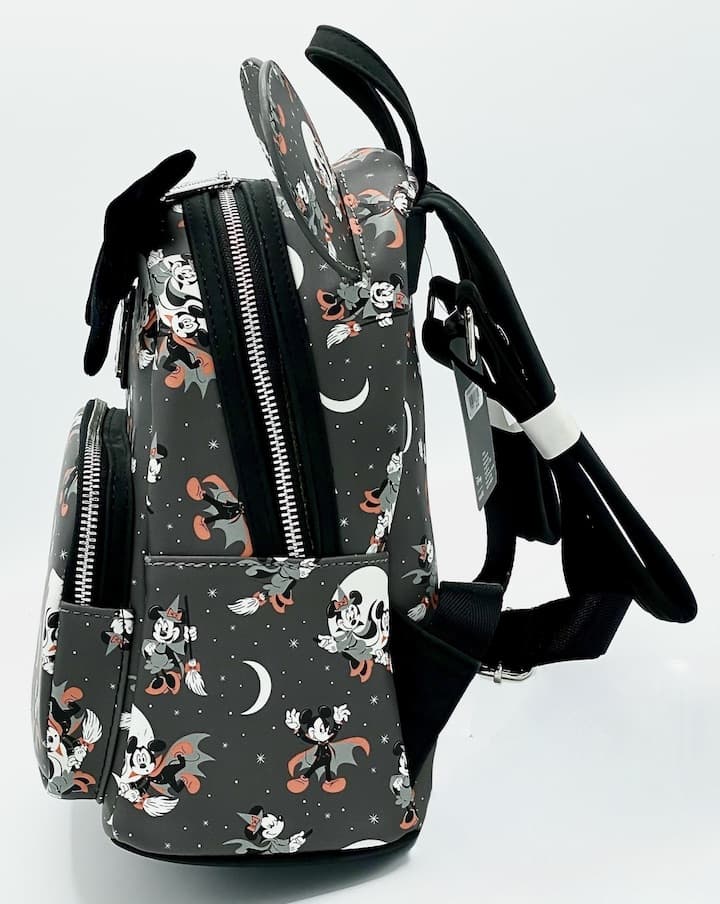 Loungefly Vampire Witch Mini Backpack Disney Mickey Minnie Mouse Bag Left Side