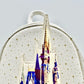 Loungefly Walt Disney World 50th Anniversary Castle Mini Backpack Front Top Of Castle