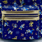 Loungefly Walt Disney World 50th Blue Mickey Friends Mini Backpack Front Pocket