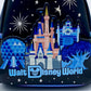 Loungefly Walt Disney World Icons Mini Backpack Disney Parks Castle Front Bottom Pocket With Spaceship Earth Epcot, Hollywood Tower Hotel Disney Hollywood Studios, Tree of Life Animal Kingdom & Cinderella Castle Magic Kingdom