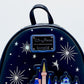 Loungefly Walt Disney World Icons Mini Backpack Disney Parks Castle Front Enamel Logo