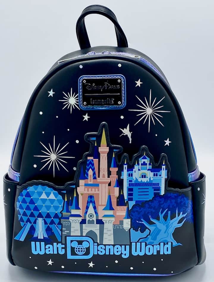Loungefly Walt Disney World Icons Mini Backpack Disney Parks Castle Front Full View