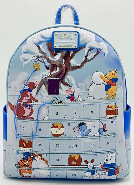 Loungefly Winnie the Pooh Advent Calendar Mini Backpack Christmas Bag Front Full View Day One