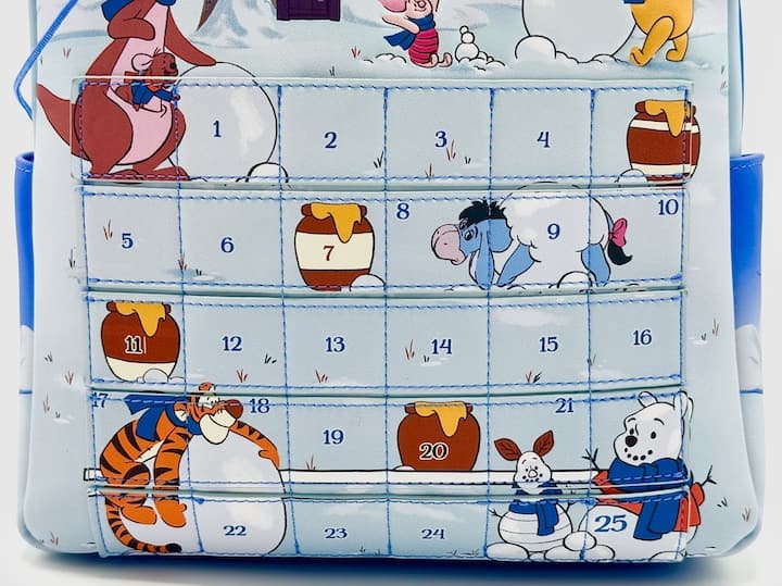 Loungefly Winnie the Pooh Advent Calendar Mini Backpack Christmas Bag Front Pockets
