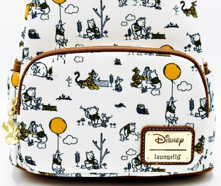 Loungefly Winnie the Pooh Character Balloon Mini Backpack Disney Bag Front Pocket