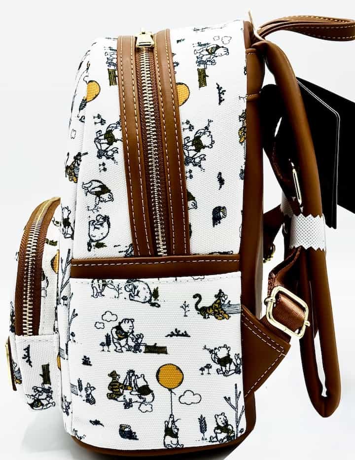 Loungefly Winnie the Pooh Character Balloon Mini Backpack Disney Bag Left Side