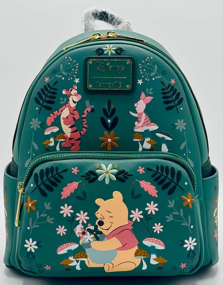 Loungefly Winnie the Pooh Floral Mini Backpack Disney Folk Art Bag