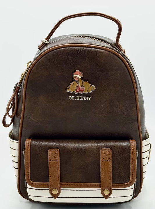 Loungefly Winnie the Pooh Honey Hunny Mini Backpack Brown Disney Bag Front Full View