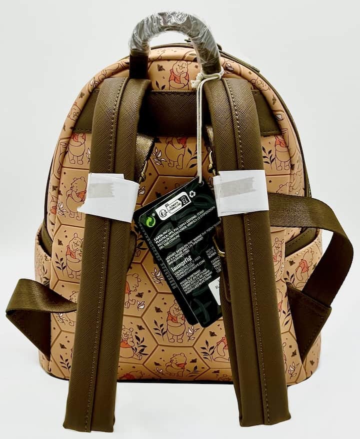 Loungefly Winnie the Pooh Honeycomb Mini Backpack Disney Bag Straps