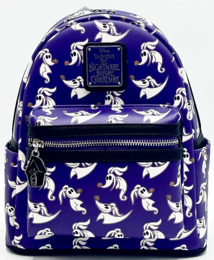 Loungefly Zero AOP Mini Backpack Nightmare Before Christmas Bag Front Full View