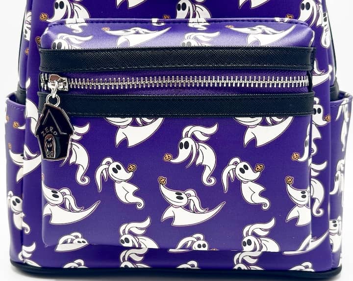 Loungefly Zero AOP Mini Backpack Nightmare Before Christmas Bag Front Pocket
