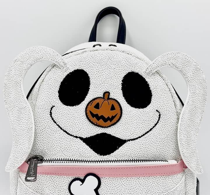 Loungefly Zero Sequin Mini Backpack Nightmare Before Christmas Bag Front Top