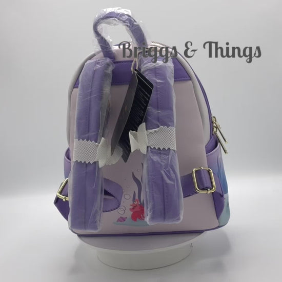 Loungefly The Little Mermaid Mini Backpack Ariel Under the Sea Bag Video