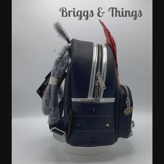 Loungefly Ghost Rider Mini Backpack Marvel Johnny Blaze Bag Video