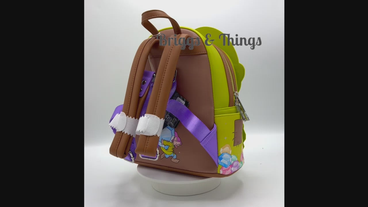 Loungefly Dopey Diamond Gemstone Mini Backpack Snow White Bag Video