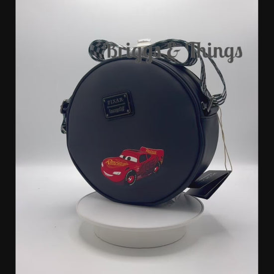 Loungefly Lightning McQueen Tyre Tire Crossbody Pixar Cars Bag Video