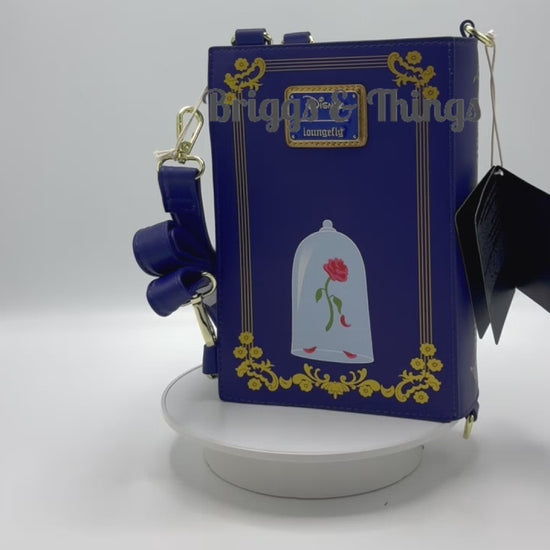 Loungefly Disney Beauty and the Beast Storybook Convertible Bag Video