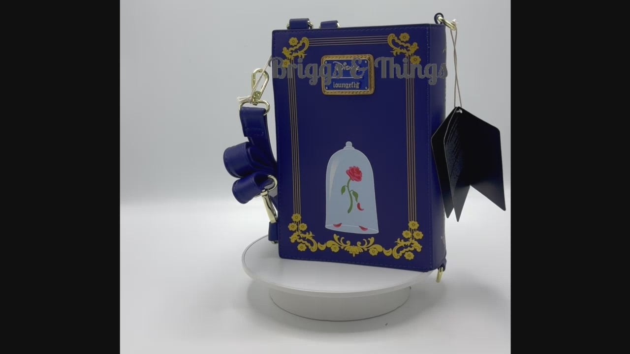 Loungefly Disney Beauty and the Beast Storybook Convertible Bag Video